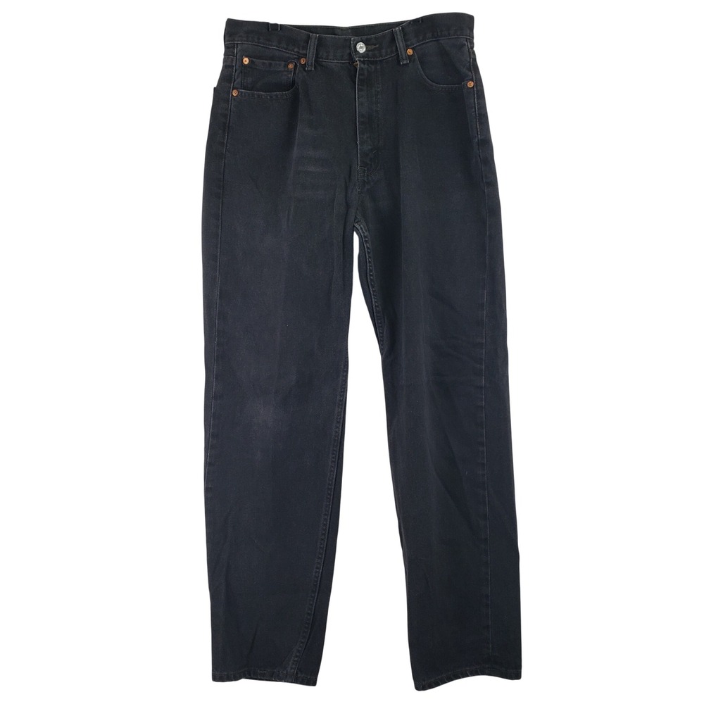 Levis 550 Relaxed Fit Jeans Mens 36x36 (fits 34x34) Black Denim Tapered Casual
